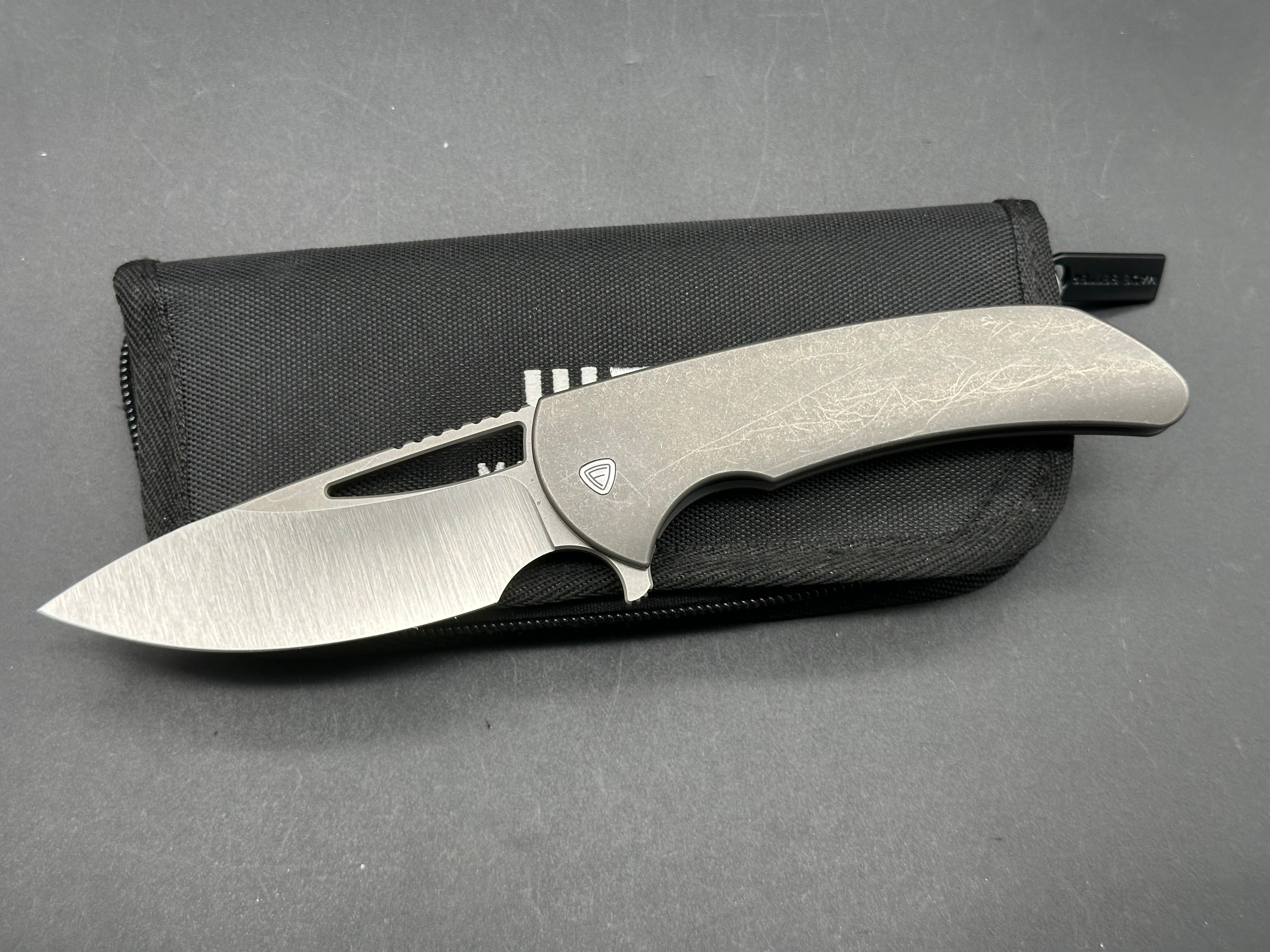Premium Ferrum Forge Archbishop Custom Hollow Ground Knife - High-Quality EDC Folding Blade for Outdoor, Camping & Everyday Carry