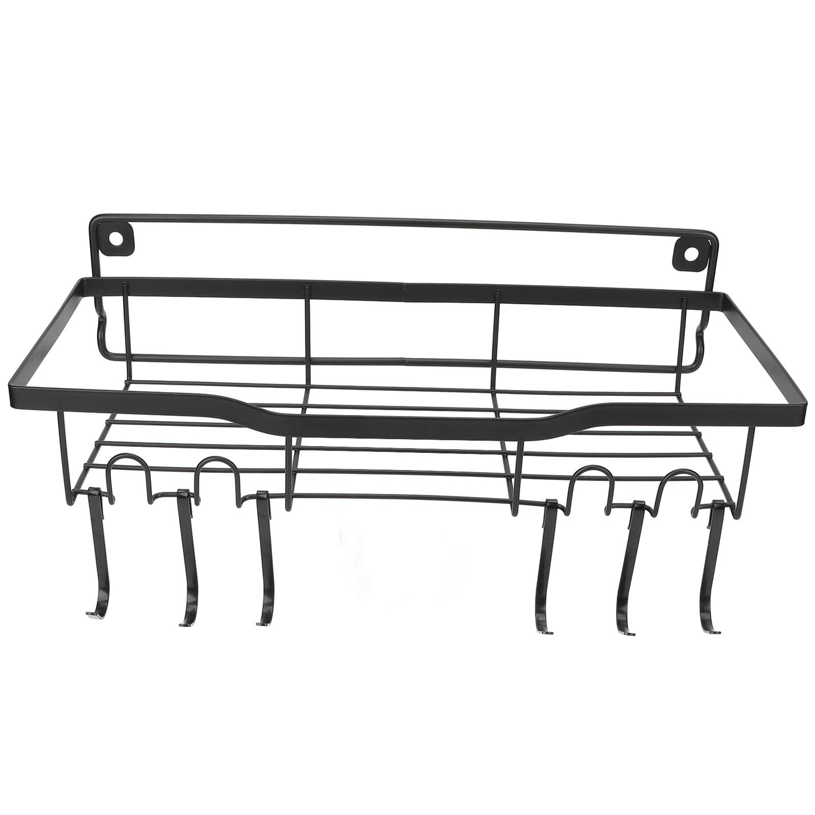 Wall-Mounted Finishing Rack - No-Drill Decorative Storage Hanging Shelf - Iron Organizer for Bathroom, Kitchen & Home - Perfect for Towels, Utensils & Decor