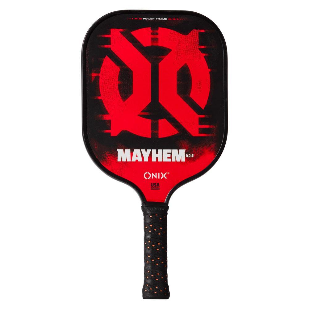 Mayhem 16 Composite Pickleball Paddle - Premium Carbon Fiber Surface, Ergonomic Grip, Lightweight Design (Orange/Black) | Perfect for Tournaments, Outdoor Play & Recreational Games