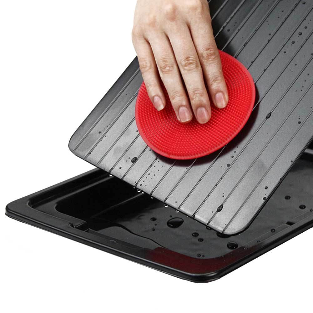Fast Thawing Tray for Meat & Frozen Foods | Quick Defrosting with Drip Tray | Saves Time & Prevents Mess | Perfect for Kitchen, Camping & Meal Prep