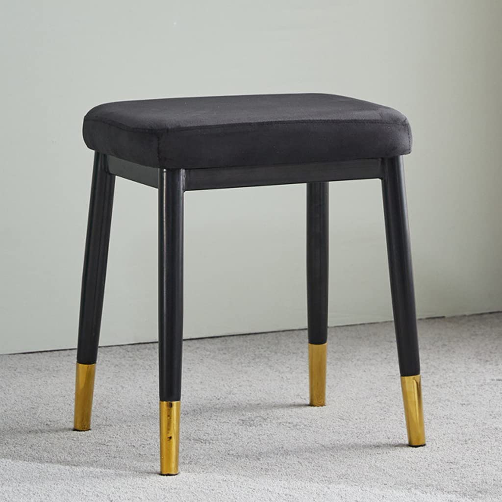 Makeup Vanity Stool with Padded Cushion & Carbon Steel Legs - Heavy Duty Dressing Bench Seat for Women & Girls - Perfect for Bedroom, Bathroom & Beauty Salon