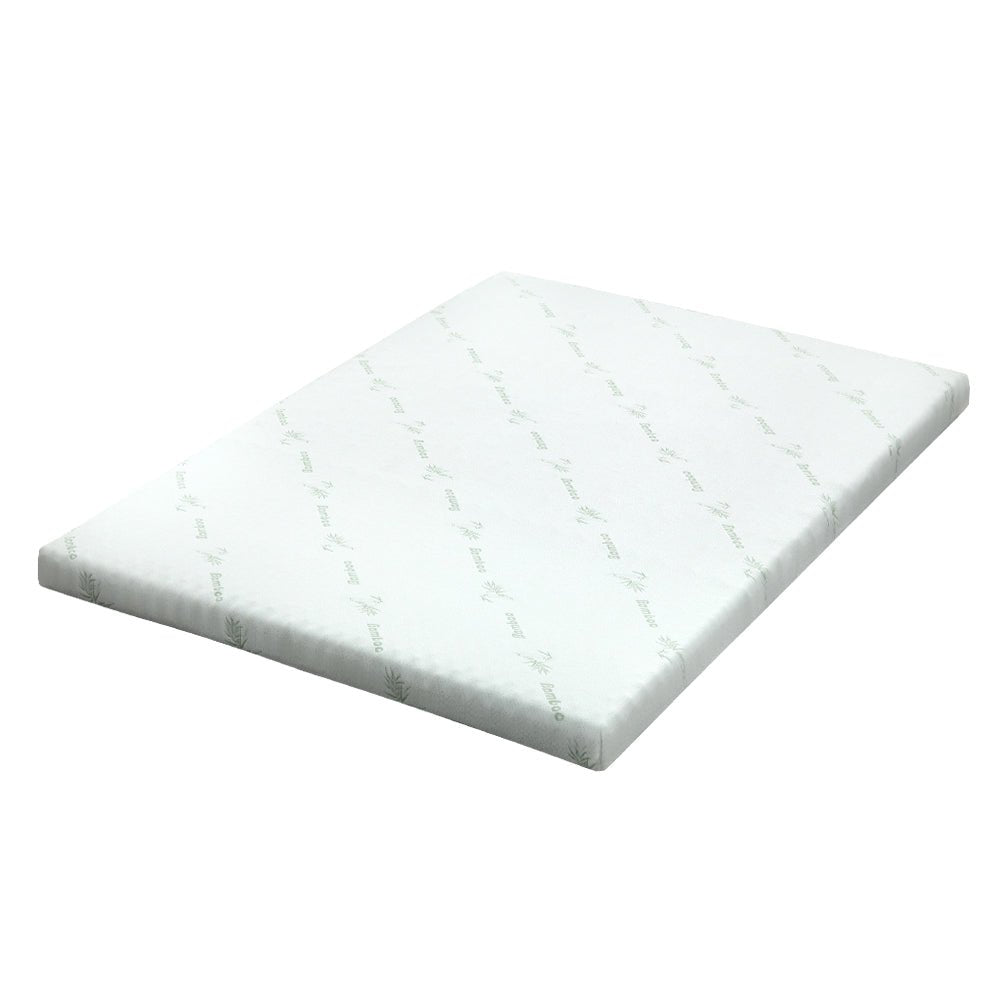 Cool Gel Memory Foam Mattress Topper with Bamboo Cover - 8cm King Size - Pressure Relief for Back Pain - Perfect for Hot Sleepers & Bedroom Comfort Upgrade