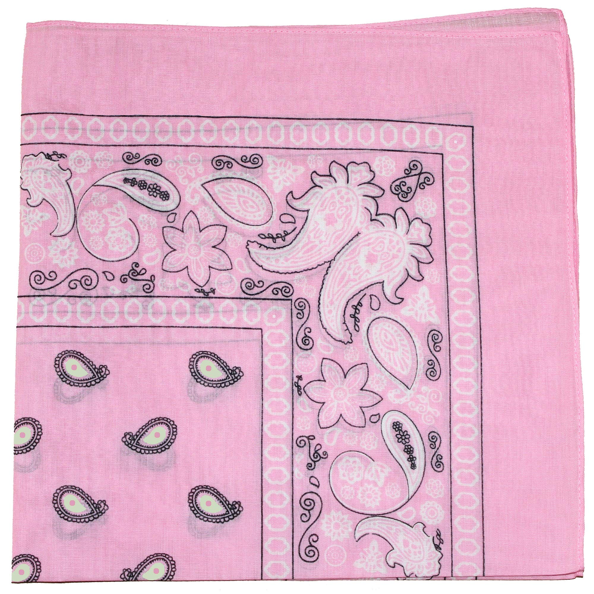 Mechaly Paisley 100% Cotton Double Sided Bandanas - 24 Pack Bulk Set for Men, Women & Pets - Soft Breathable Fashion Accessories for Outdoor Activities, Sports, Parties & Costumes