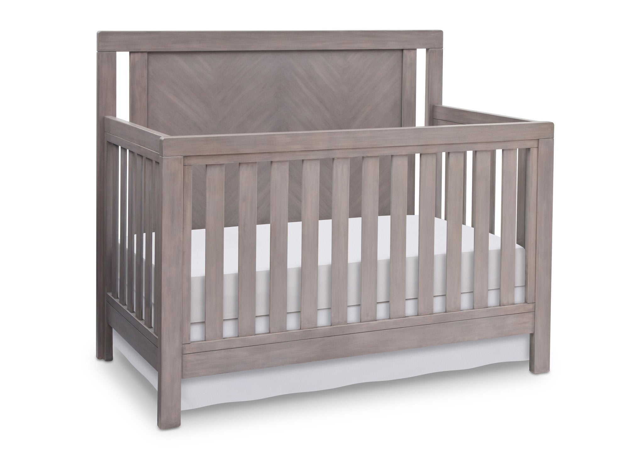Chevron Crib 'N' More - Stylish Baby Crib with Storage for Nursery, Perfect for Newborns & Toddlers - Ideal for Small Spaces & Modern Nurseries