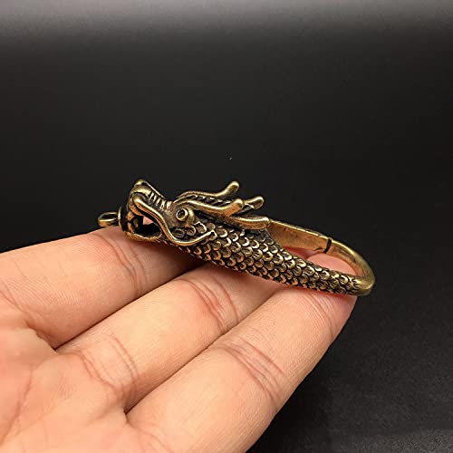 Vintage Brass Keychain Hook - Handmade Copper Keyring for Men & Women | EDC & Car Keys