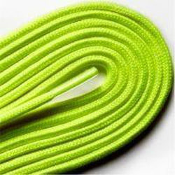 Neon Yellow Round Flat Shoelaces - 1/8 Inch Thin Fashion Dress Laces (2 Pair Pack) - Perfect for Sneakers, Casual Shoes & Athletic Wear