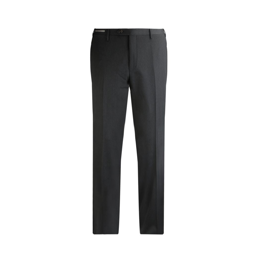 Premium CORNELIANI Men's Techno Wool Stretch Dress Pants - Black (Regular Fit) for Business & Formal Occasions