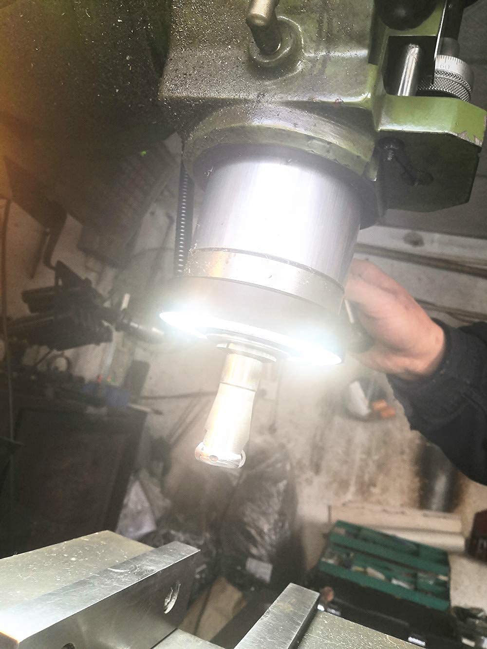50MM LED Waterproof Milling Machine Spindle Light - Shadow-Free Magnetic Work Lamp for Vertical Lighting | Perfect for CNC, Lathe, and Workshop Applications