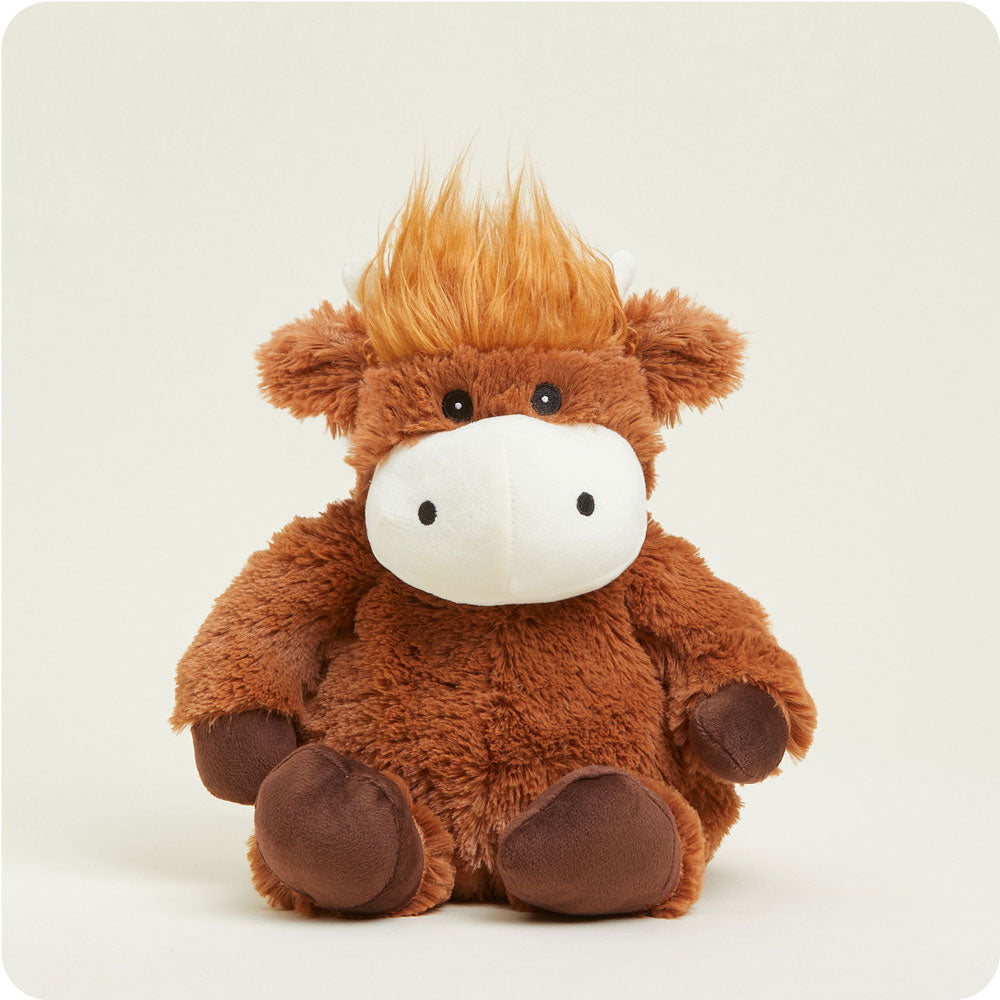 Highland Cow Warmies - Soft Plush Microwaveable Heating Pad for Stress Relief & Pain Relief - Perfect for Kids, Adults & Gifts | Home, Office & Travel Use
