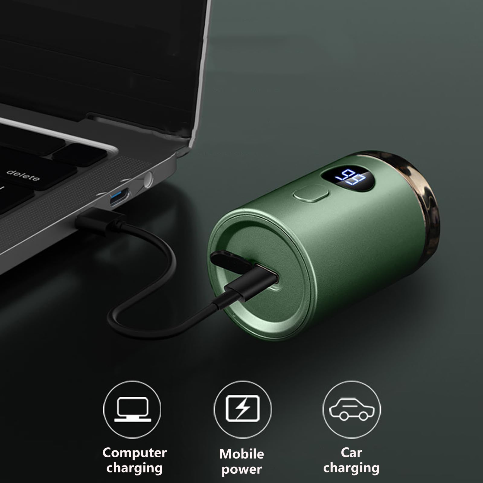 Vishopee Mini Portable Electric Shaver for Men - 2025 Upgraded USB Rechargeable Travel Razor - Blue - Perfect for Home, Office & On-the-Go Grooming
