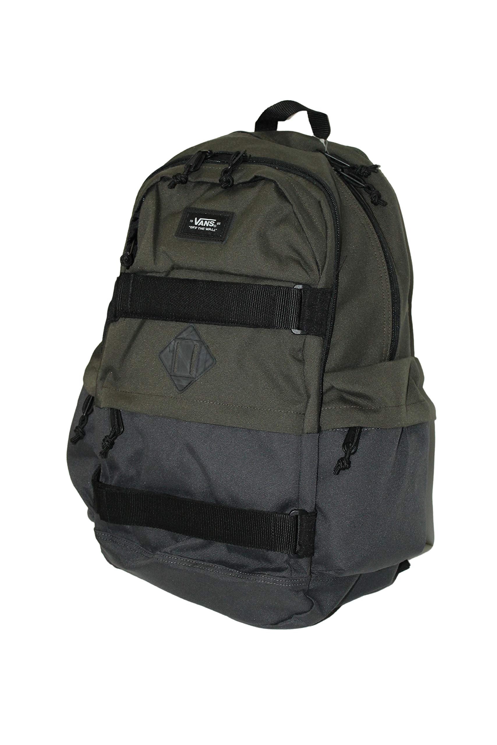 Vans Planned Pack 3 Laptop Backpack - Durable School & Travel Bag for Men & Women (Black/Olive) - Perfect for College, Work & Daily Commute
