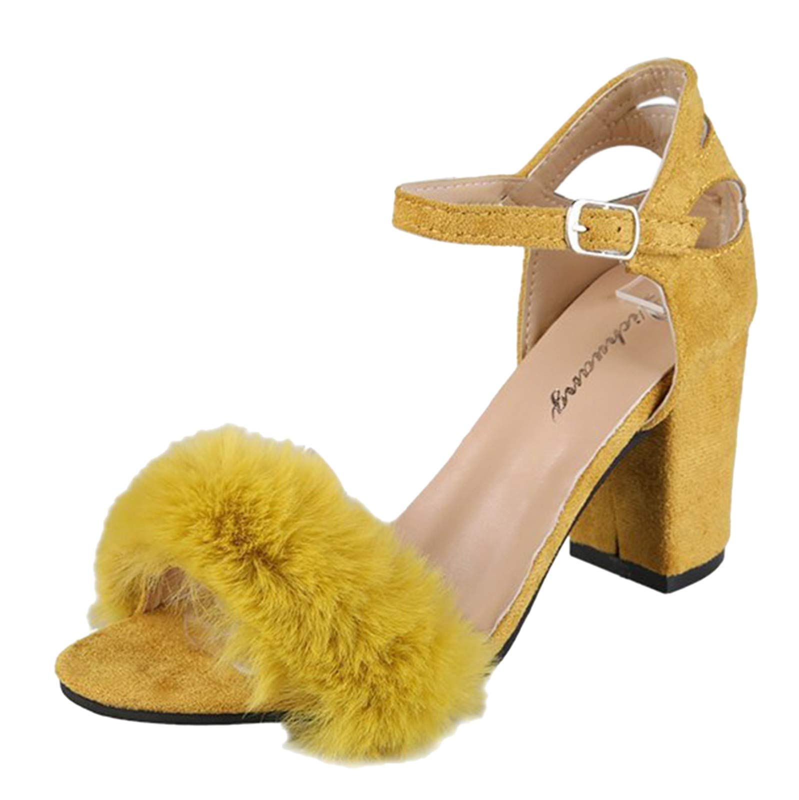Peep Toe Fashion Heels - Breathable Women's Sandals for Beach & Summer | Comfortable Slipper Sandals for Casual Wear, Outdoor Walks & Vacation