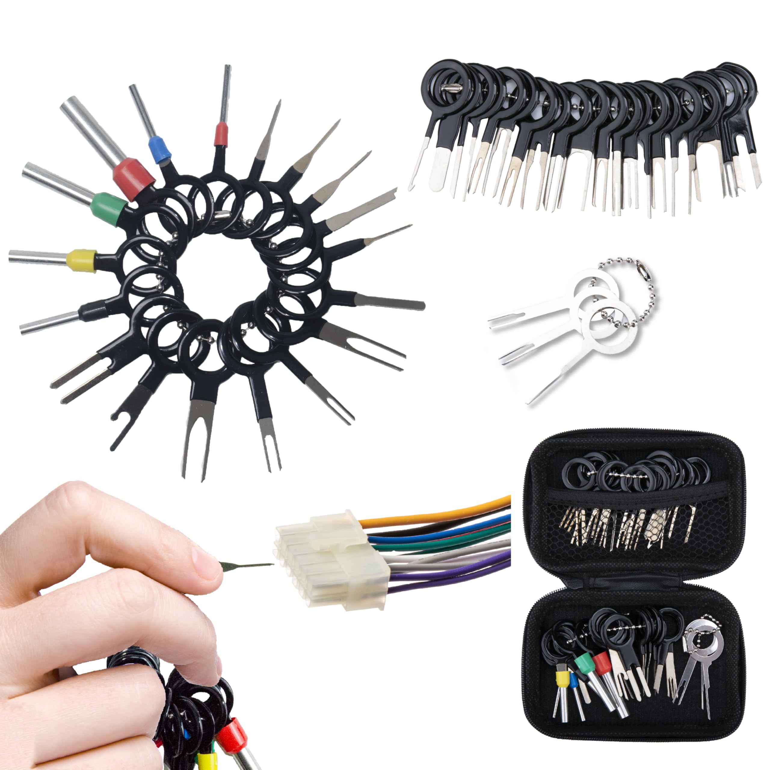 41 PCS Automotive Terminal Removal Tool Kit - Electrical Pin Extractor & Depinning Tool Set for Wire Connectors - Repair Kit for Cars, Trucks, Home Appliances - Perfect for DIY Auto Repairs & Electrical Maintenance