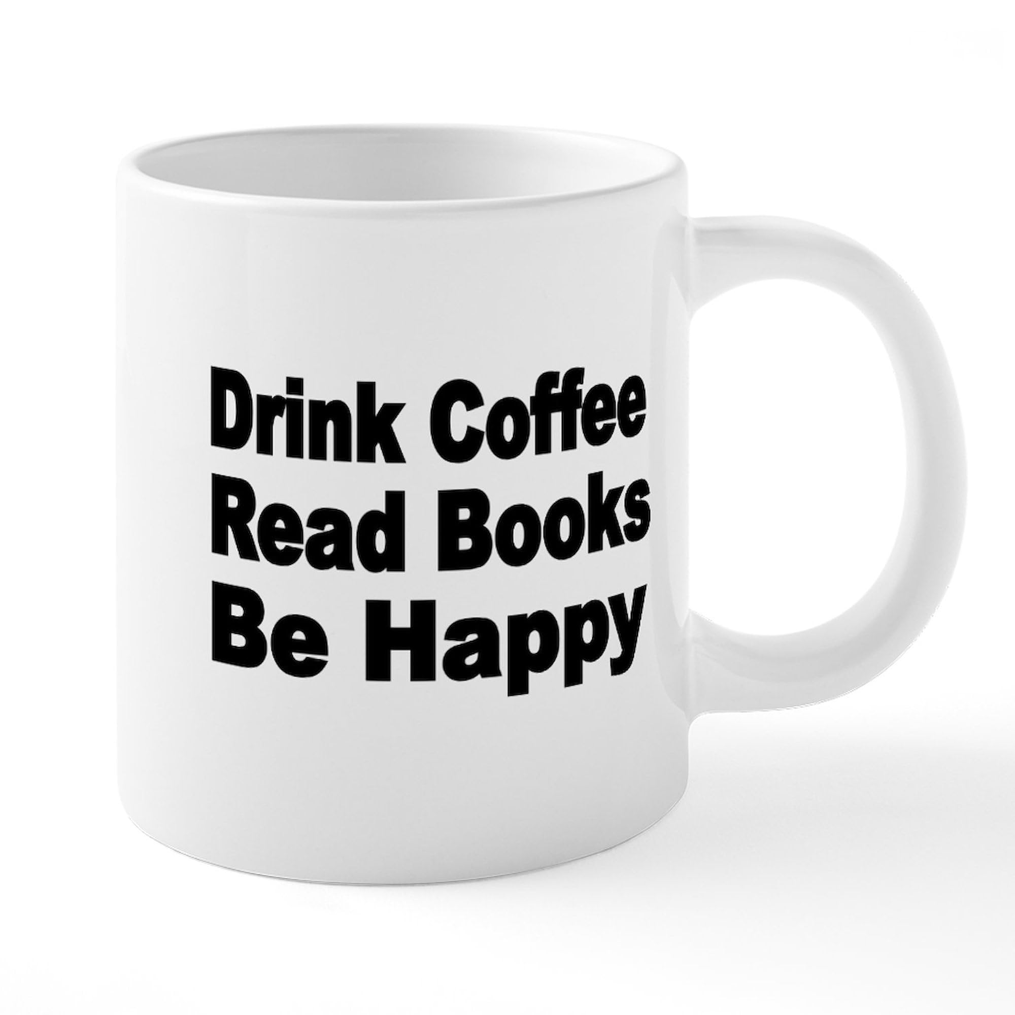 Drink Coffee Read Books Be Happy 2-Pack 20oz Ceramic Coffee Mugs - Large Oversized Mega Mugs for Coffee, Tea & Hot Beverages - Perfect for Book Lovers, Readers & Coffee Enthusiasts at Home or Office