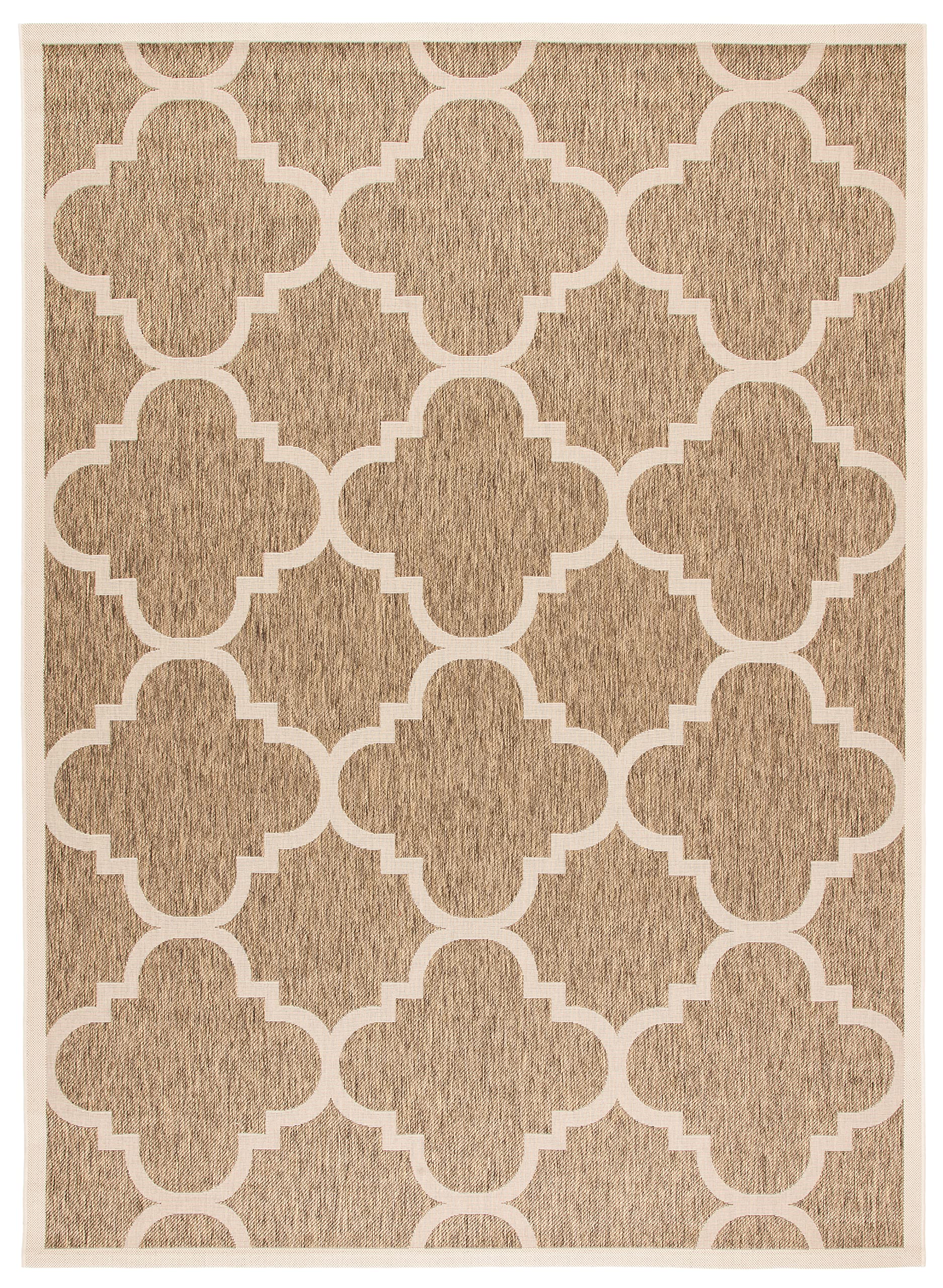SAFAVIEH Courtyard Collection 9' x 12' Brown Moroccan Trellis Design Area Rug - Non-Shedding, Easy Care, Washable Indoor/Outdoor Rug for Living Room, Bedroom, Patio, Backyard & Mudroom (CY6243-242)
