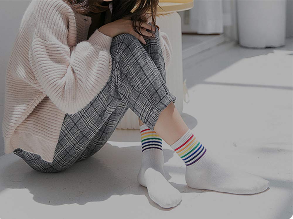 Losa Kute 5 Pairs Cute Patterned Warm Crew Socks for Women & Men - Cozy Winter Socks for Daily Wear, Work, and Home Comfort