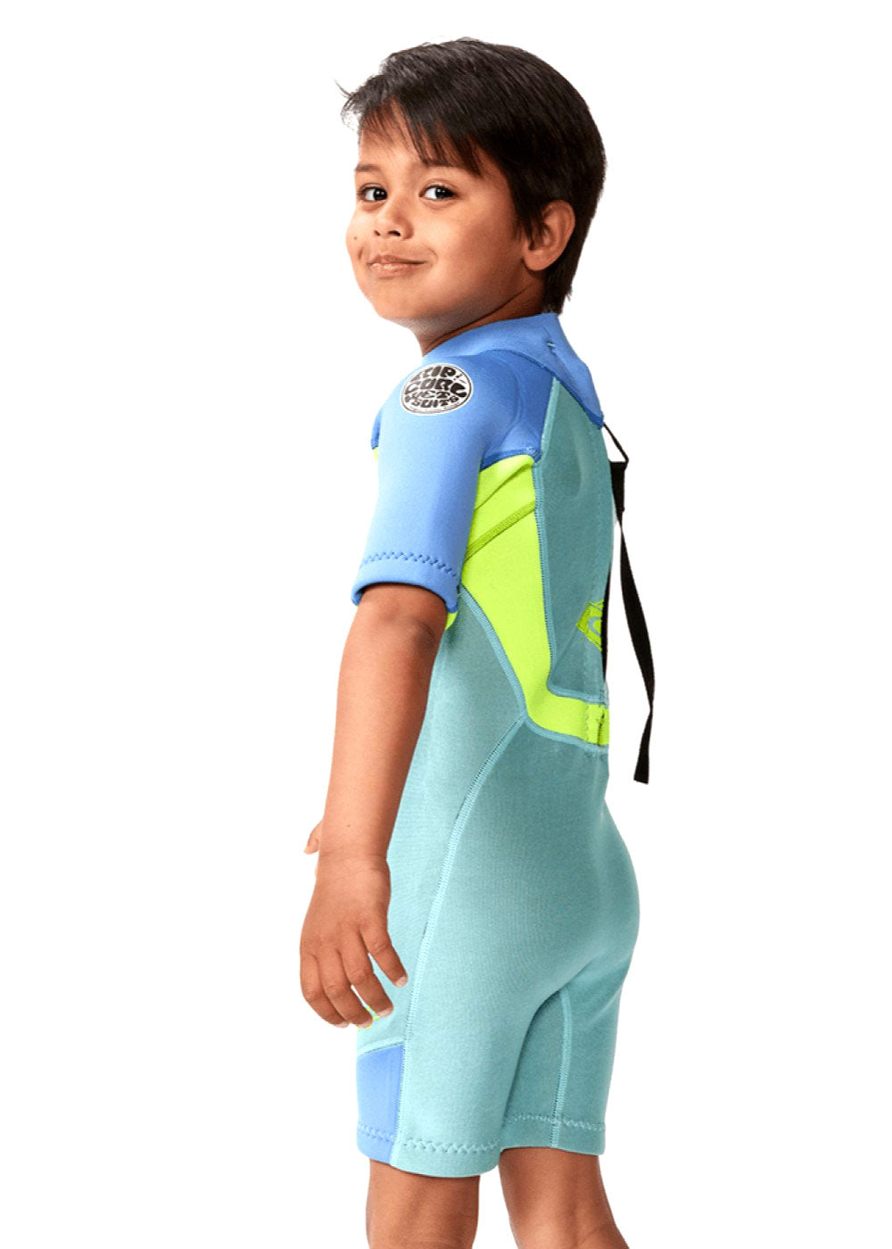 Rip Curl Boys Groms Omega BZ 1.5mm Short Sleeve Spring Wetsuit for Kids - Perfect for Surfing, Swimming & Water Sports in Cool Weather