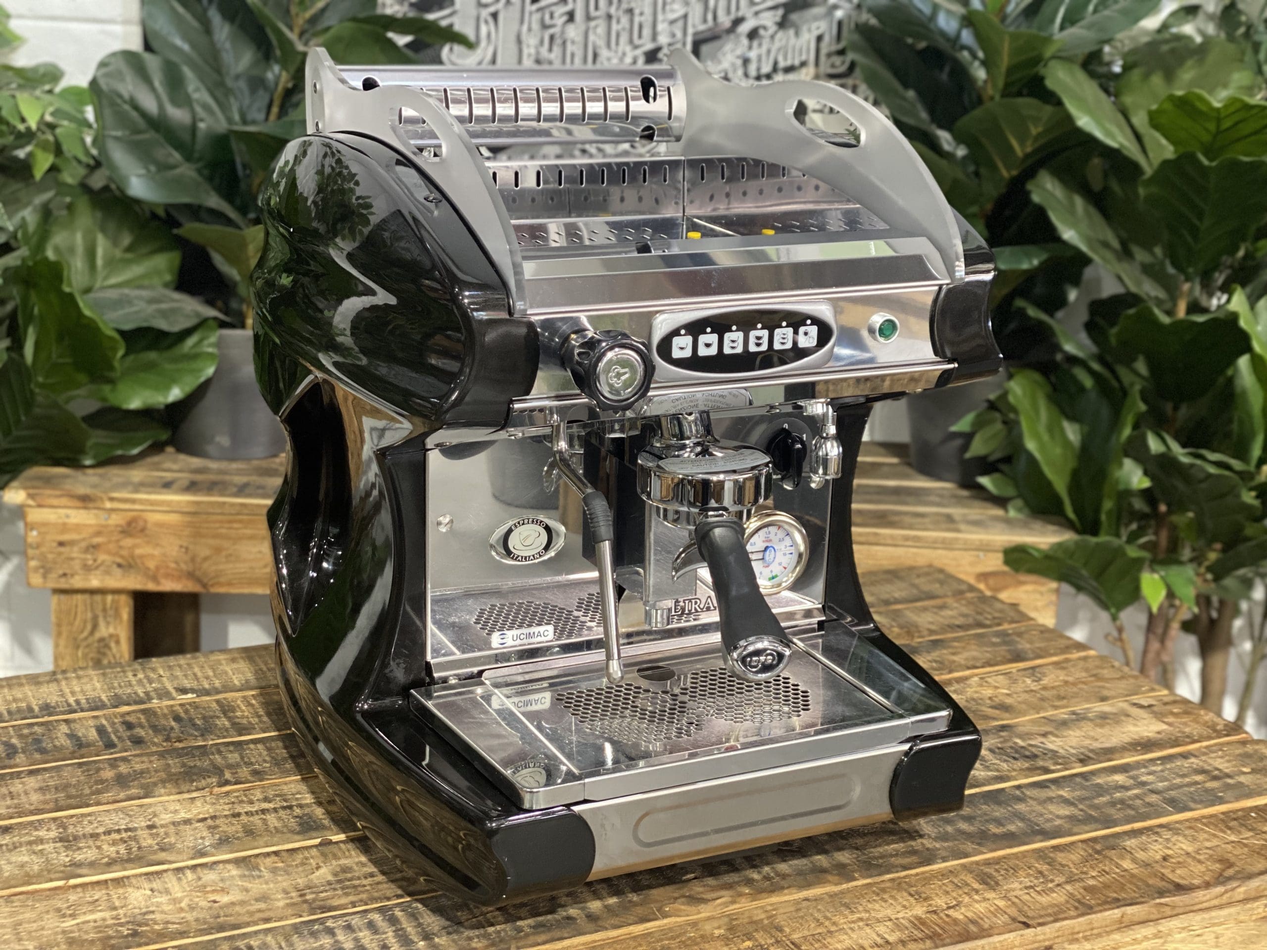 BFC Lira 1 Group Commercial Espresso Machine - Professional Black Coffee Maker for Cafes, Restaurants & Home Baristas | Perfect for Espresso, Cappuccino & Latte Art