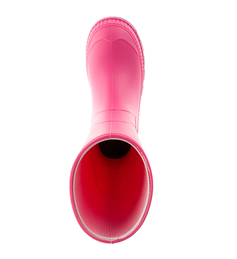 Kamik Pink Stomp Youth Rain Boots - Waterproof Kids Rain Boots for Girls, Non-Slip Outdoor Play & Puddle Jumping
