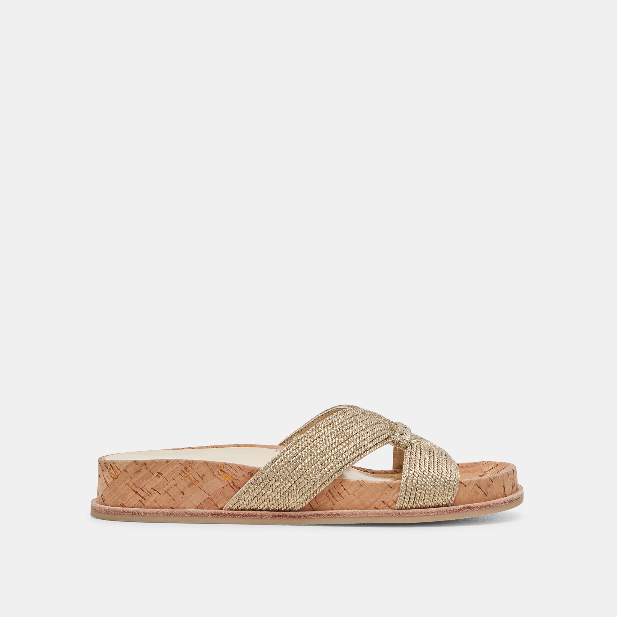SELDA Women's Gold Raffia Sandals - Comfortable Beach Flip Flops for Summer, Vacation, and Outdoor Wear