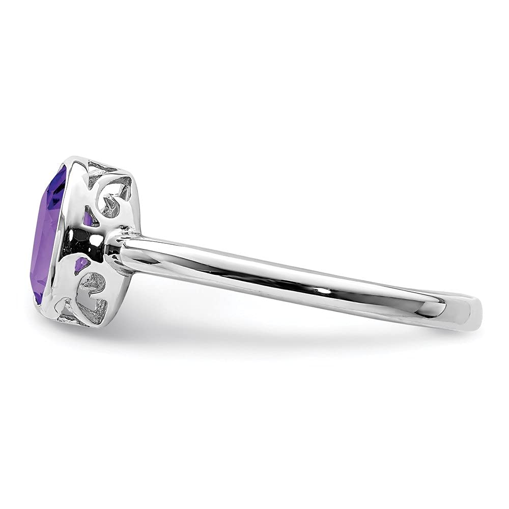 0.75ct Round Cut Amethyst 925 Sterling Silver Engagement Ring for Women - Diamond2Deal | Elegant Promise Ring, Wedding Band, Anniversary Gift for Her