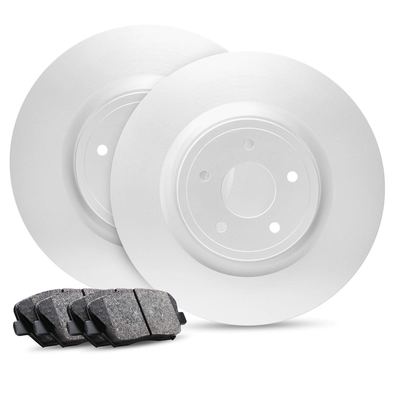 R1 Concepts Rear Brake Pads and Rotors Kit - Ceramic Brake Pads with Drilled & Slotted Rotors - Compatible with 2004-2006 Dodge Ram 1500 - Perfect for Towing, Off-Roading & Heavy-Duty Performance