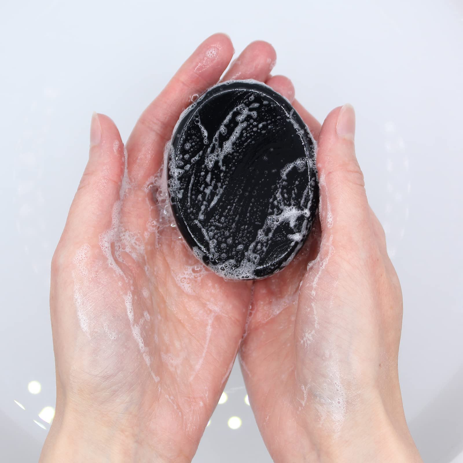 Natural Charcoal Soap 85g with Lavender - Deep Cleansing & Detoxifying Facial & Body Soap - Handmade in UK - Perfect for Acne-Prone Skin & Daily Skincare Routine