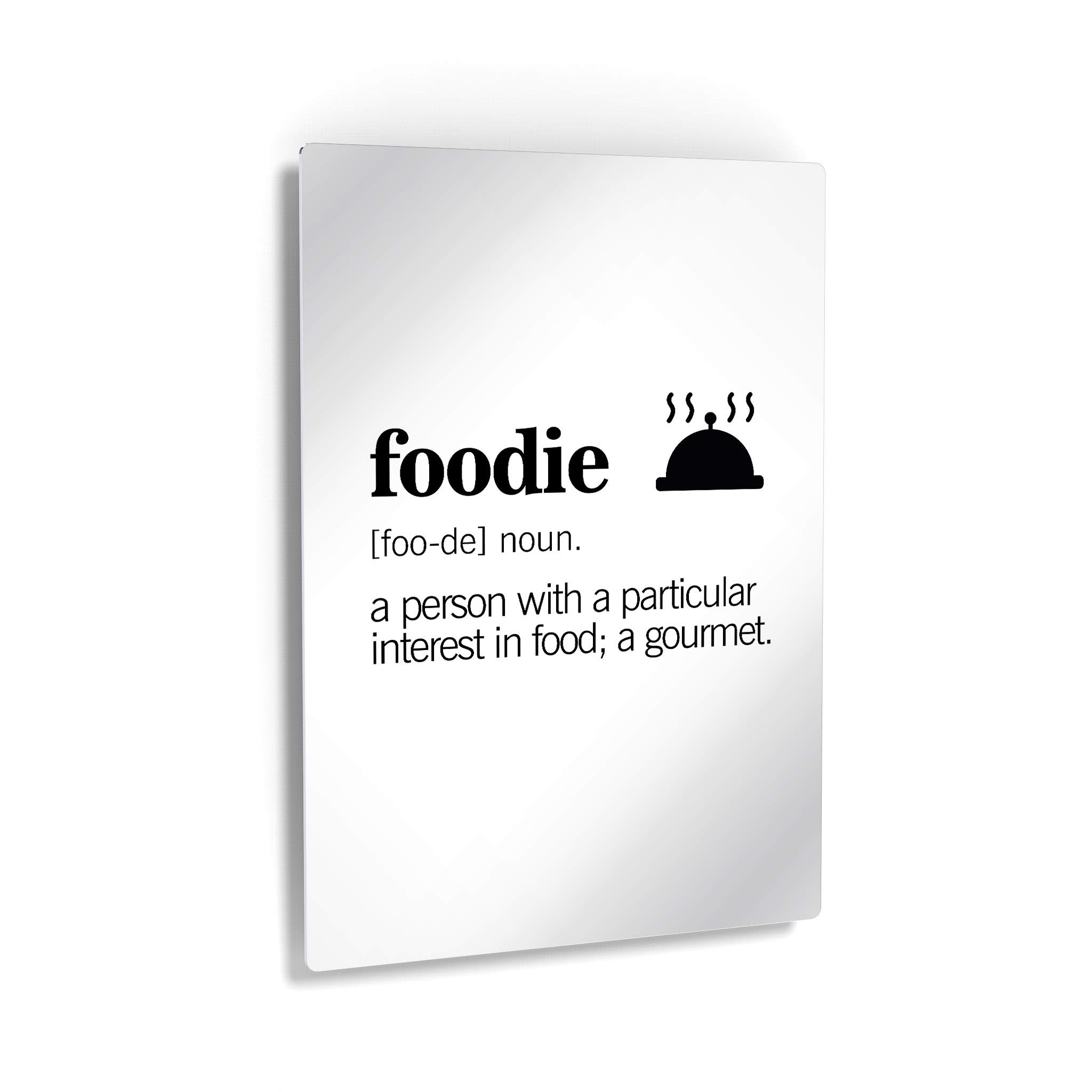 Funny Foodie Definition Metal Wall Art Print - Kitchen, Restaurant & Cafe Decor - Modern Farmhouse Dining Room Sign - Unique Housewarming Gift Made in USA (40x30) - Perfect for Home, Office & Commercial Spaces