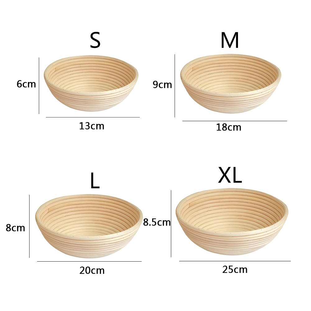 7.1 Inch Round Banneton Proofing Basket - 100% Natural Rattan Brotform for Sourdough Bread Baking | Perfect for Home Bakers & Artisan Bread Making | Dough Rising & Shaping Tool for Professional Results