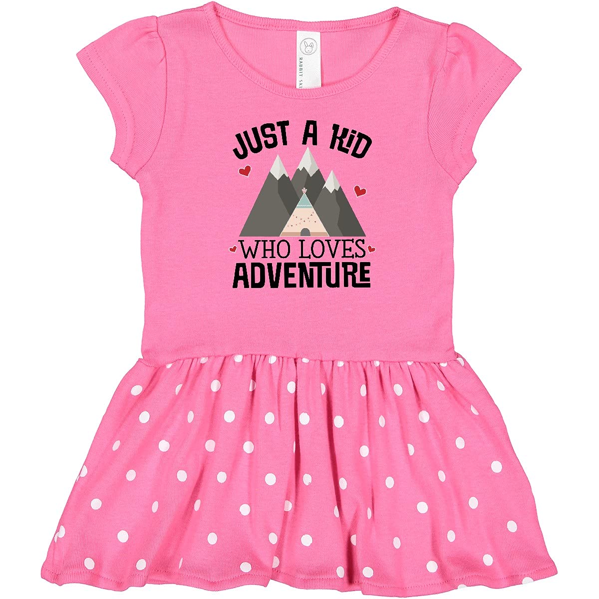 Inktastic Just a Kid Who Loves Adventure Baby Girl Dress - Cute Infant Outfit for Playdates, Birthday Parties & Family Photos