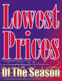 Vinyl Window Sign - Seasonal Sale with Lowest Prices | Perfect for Storefronts, Sales, and Promotions