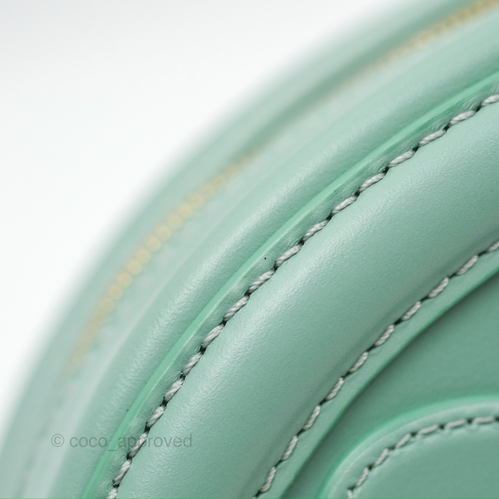 Celine Oval Bag Triomphe in Ice Mint Calfskin Leather - Luxury Crossbody Purse for Women, Perfect for Date Night & Evening Events
