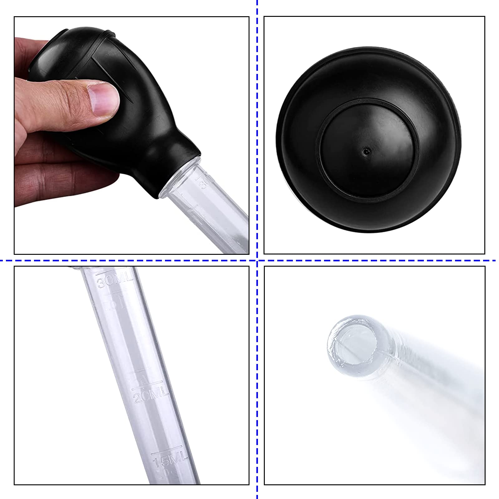 30ml Aquarium Multifunction Cleaner Tool - Manual Water Changer, Siphon Dropper, Coral Feeder & Waste Remover for Fish Tank Cleaning | Perfect for Freshwater/Saltwater Aquariums & Coral Care