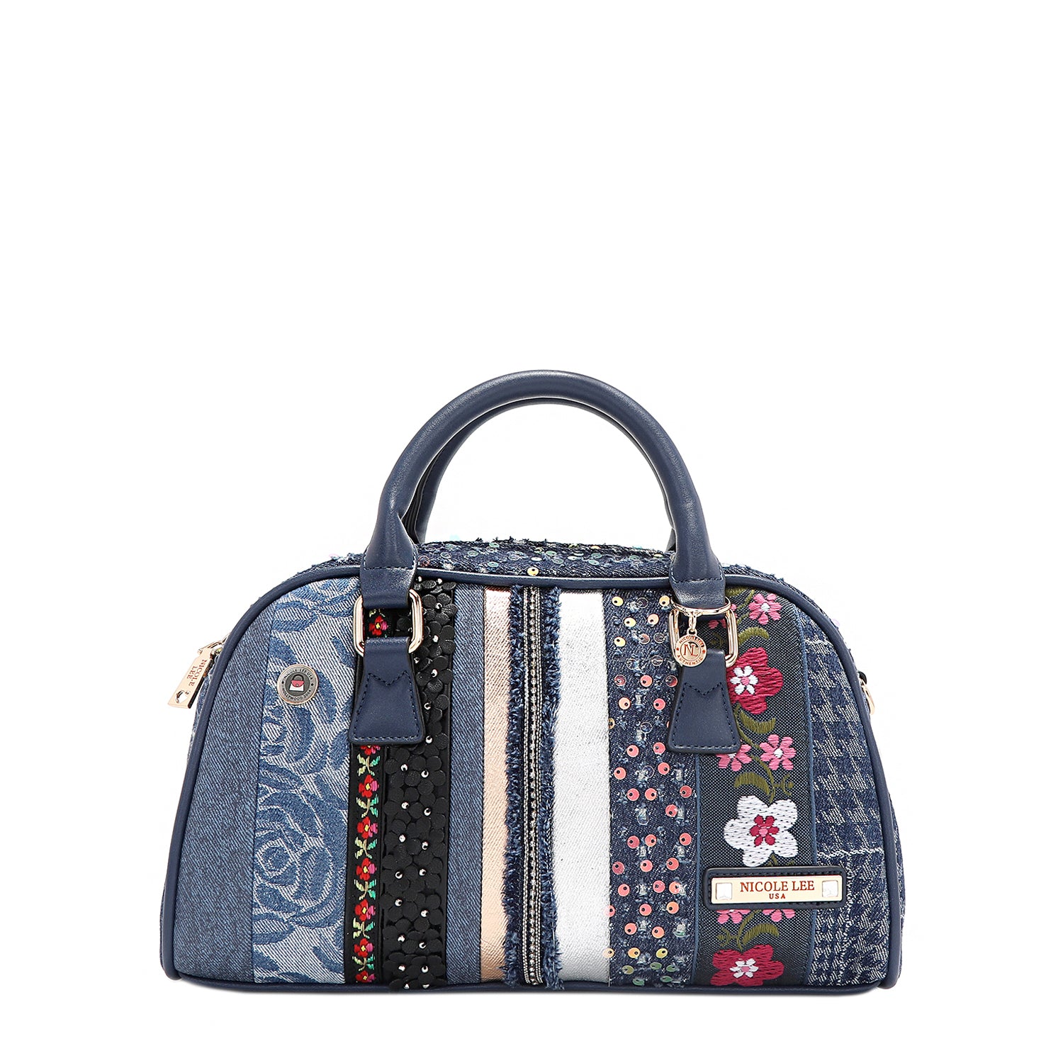 Patch Flower Mini Bowling Bag - Stylish & Trendy Crossbody Purse for Women | Perfect for Casual Outings, Shopping & Travel