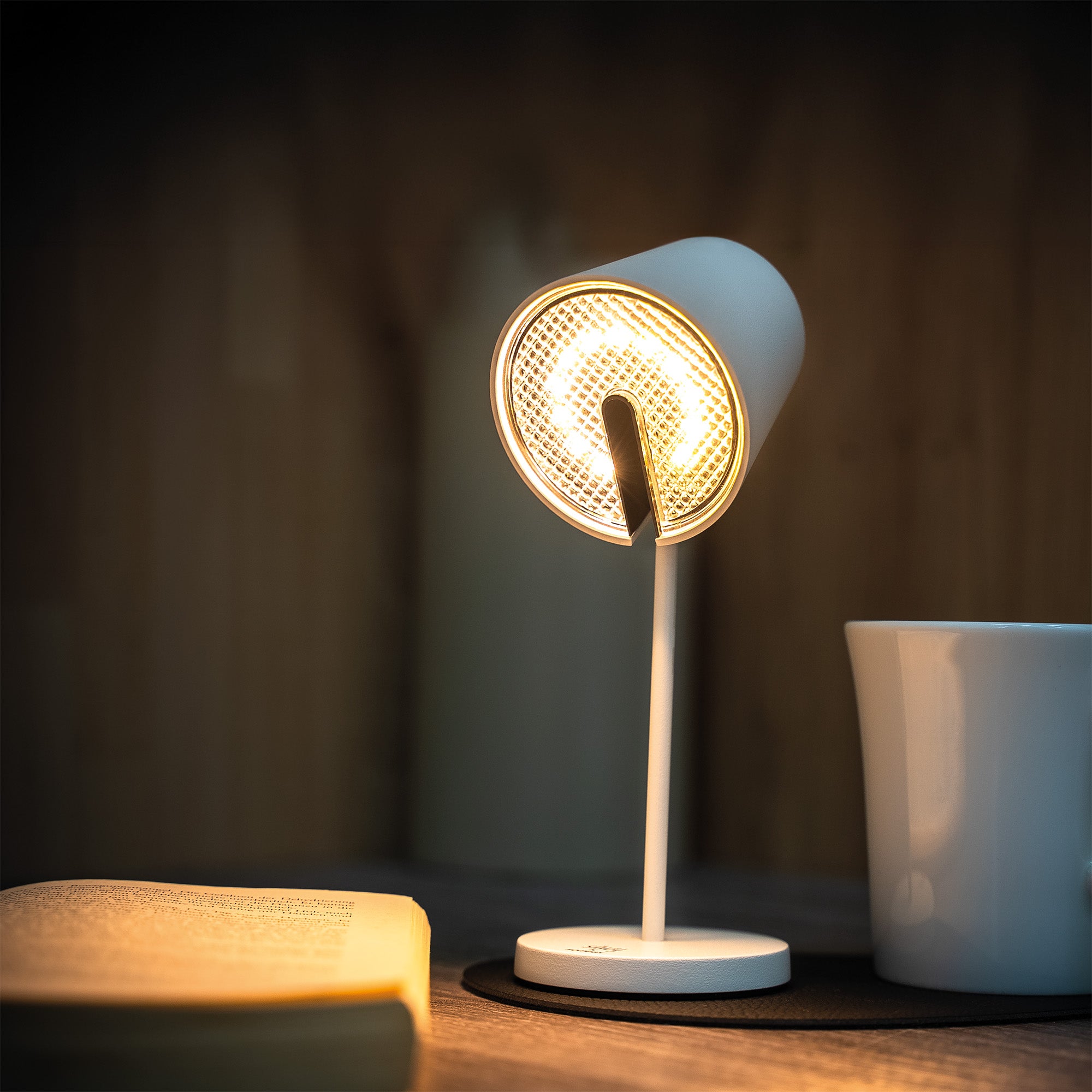 Portofino White Magnetic Light with Placemat and Pad - Perfect for Kitchen Countertops, Dining Tables, and Home Decor