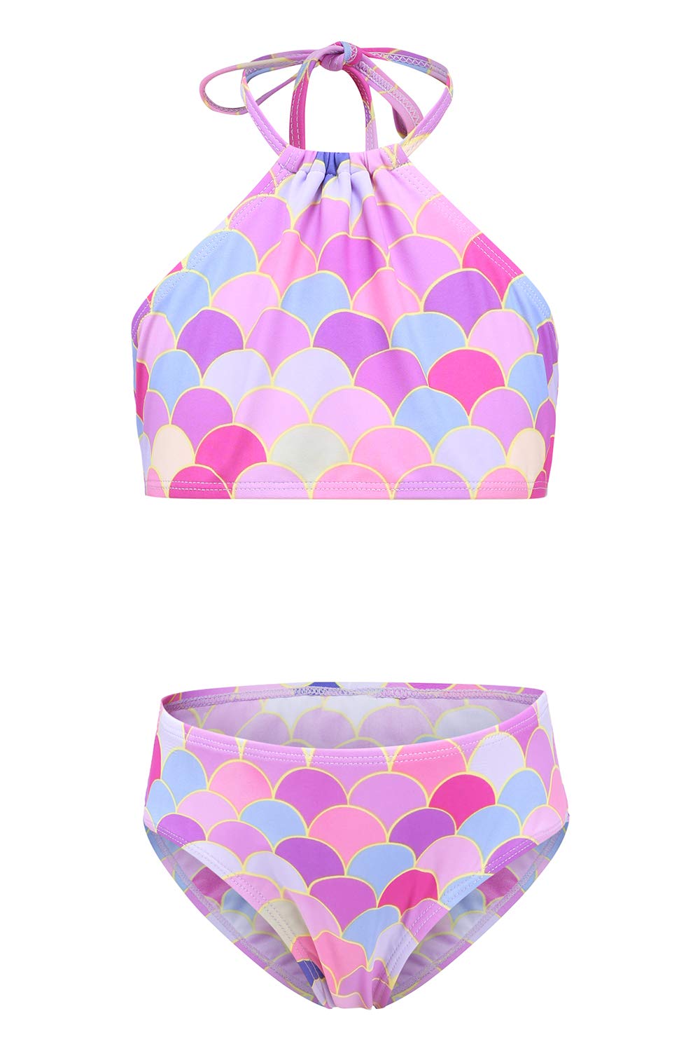 Pink Halter Bikini Set for Girls - Two Piece Swimsuits for Beach, Pool & Summer Vacation