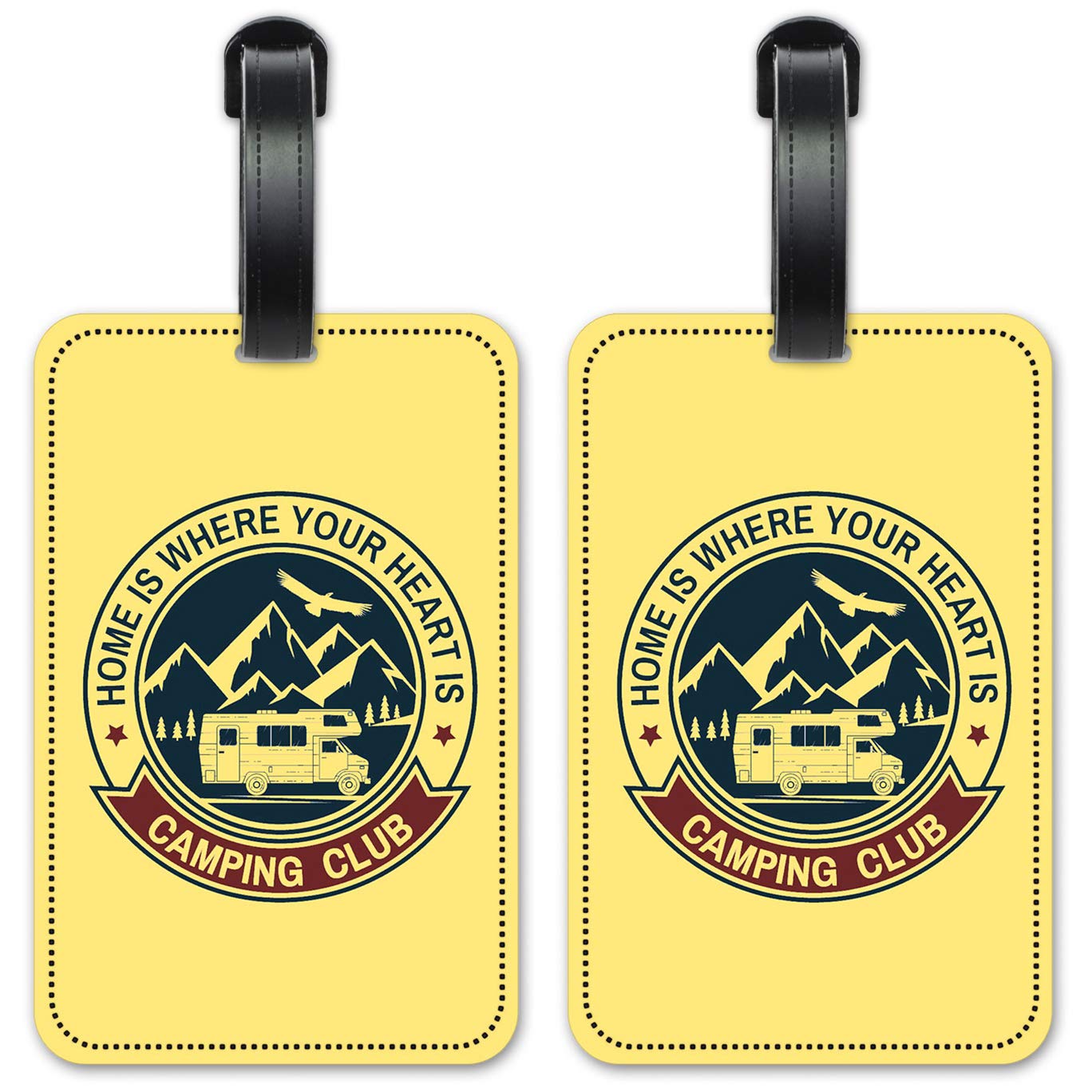 Personalized Luggage ID Tags - Set of 2 Waterproof Suitcase Identification Cards for Travel - Perfect for Airports, Cruises & Business Trips