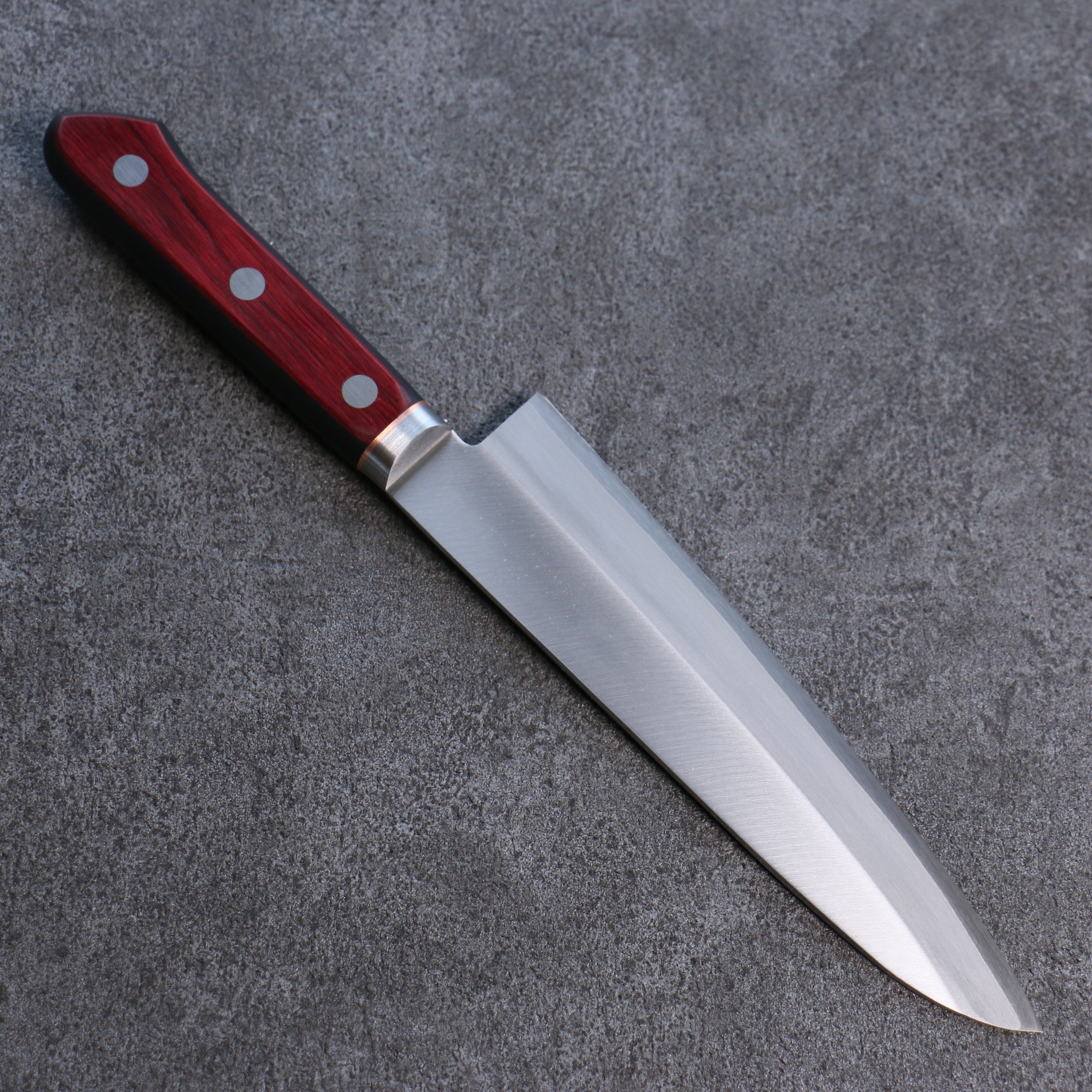 Premium Seisuke Blue Super Migaki Gyuto Knife 180mm - Razor Sharp Japanese Chef Knife with Red & Black Pakkawood Handle - Ideal for Sushi, Meat Cutting & Professional Kitchen Use