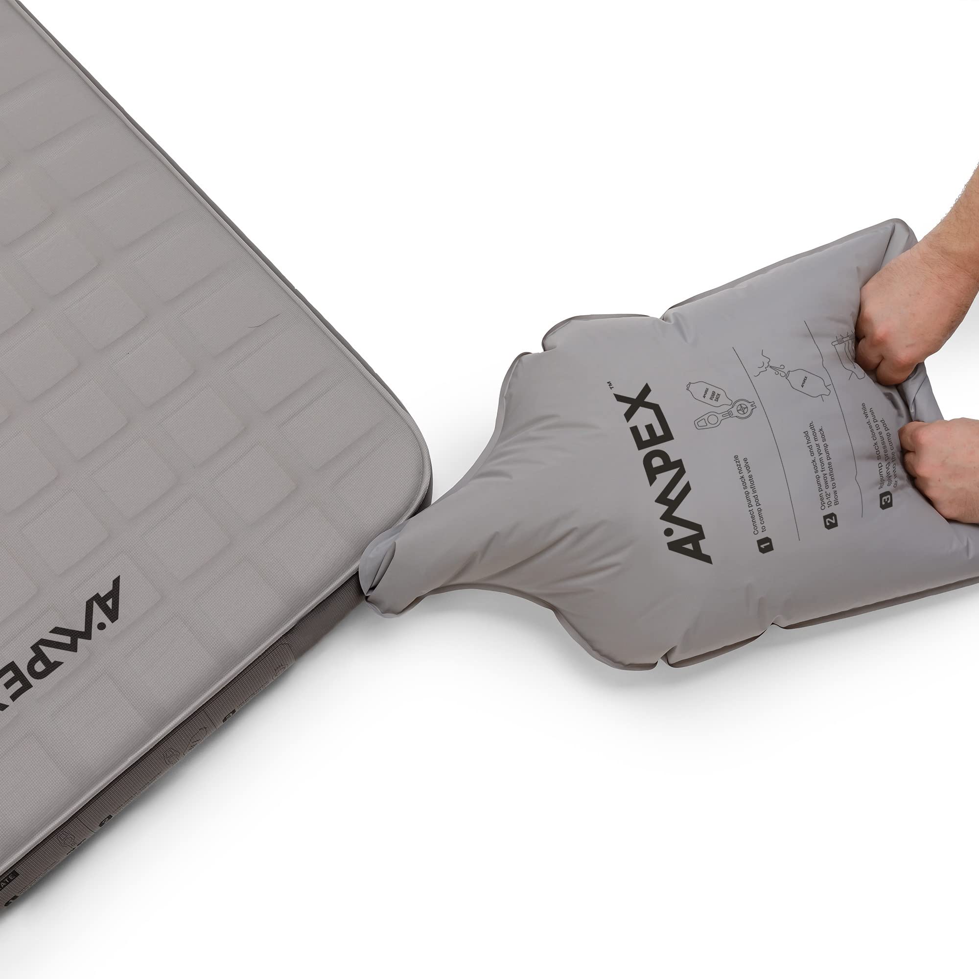 **AMPEK Self-Inflating Camping Bed – Extra Long & Wide Inflatable Sleeping Pad for Camping, Backpacking, Hiking – Lightweight & Portable for Outdoor Adventures**    *(Perfect for Tents, RVs, Backpacking Trips & Guest Beds at Home)*