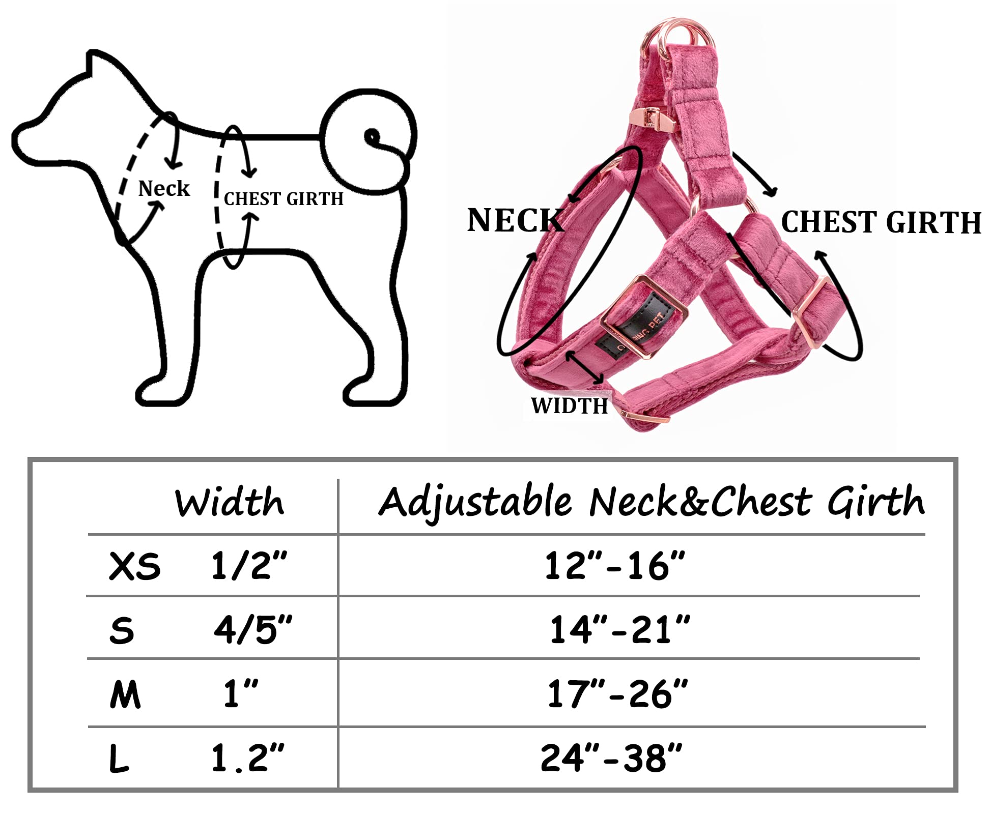 Premium ARING PET Dog Harness - Soft Velvet Adjustable Vest for Small, Medium & Large Dogs - Comfortable Walking & Outdoor Adventures