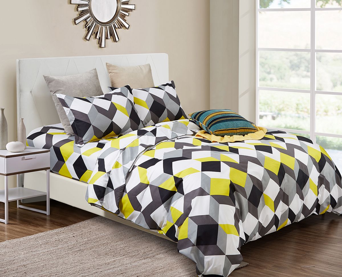 Jensson Queen Size Duvet Cover Set - Soft & Breathable 100% Cotton Bedding - Perfect for Master Bedroom, Guest Room & Cozy Home Decor
