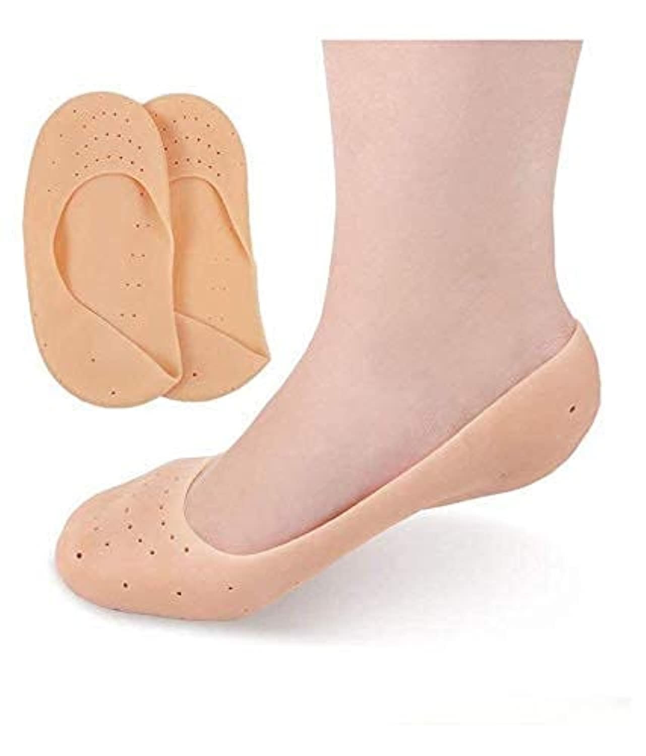 Anti Crack Full Length Silicone Foot Protector Socks - Moisturizing Heel & Foot Care for Cracked Feet, Heel Pain Relief - Perfect for Overnight Treatment, Dry Skin Repair & Diabetic Foot Comfort