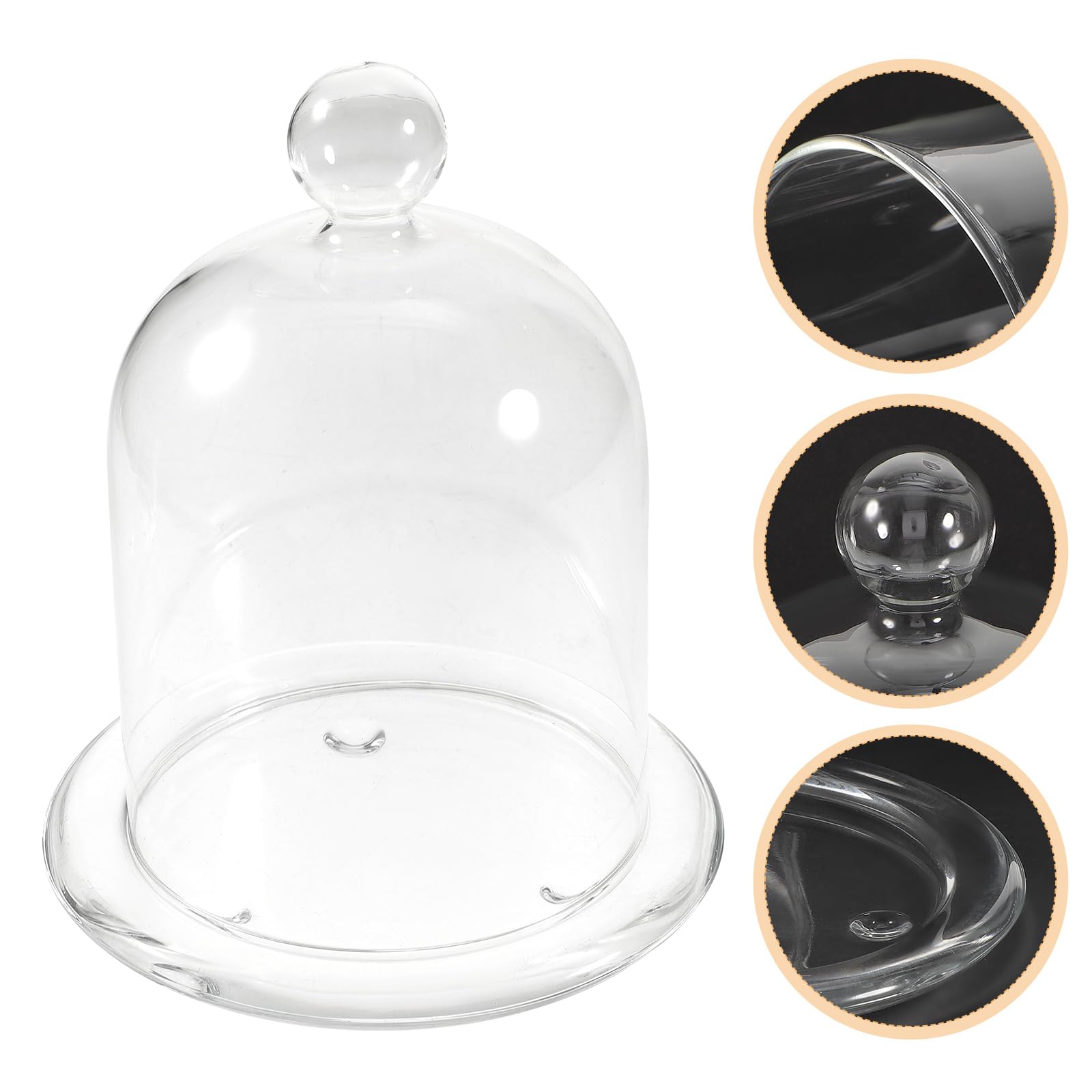 1 Set Clear Acrylic Cake Dome with Tray - Food Display Stand for Desserts, Cakes, Cheese & Appetizers - Perfect for Kitchen, Birthday Parties, Weddings & Buffet Serving