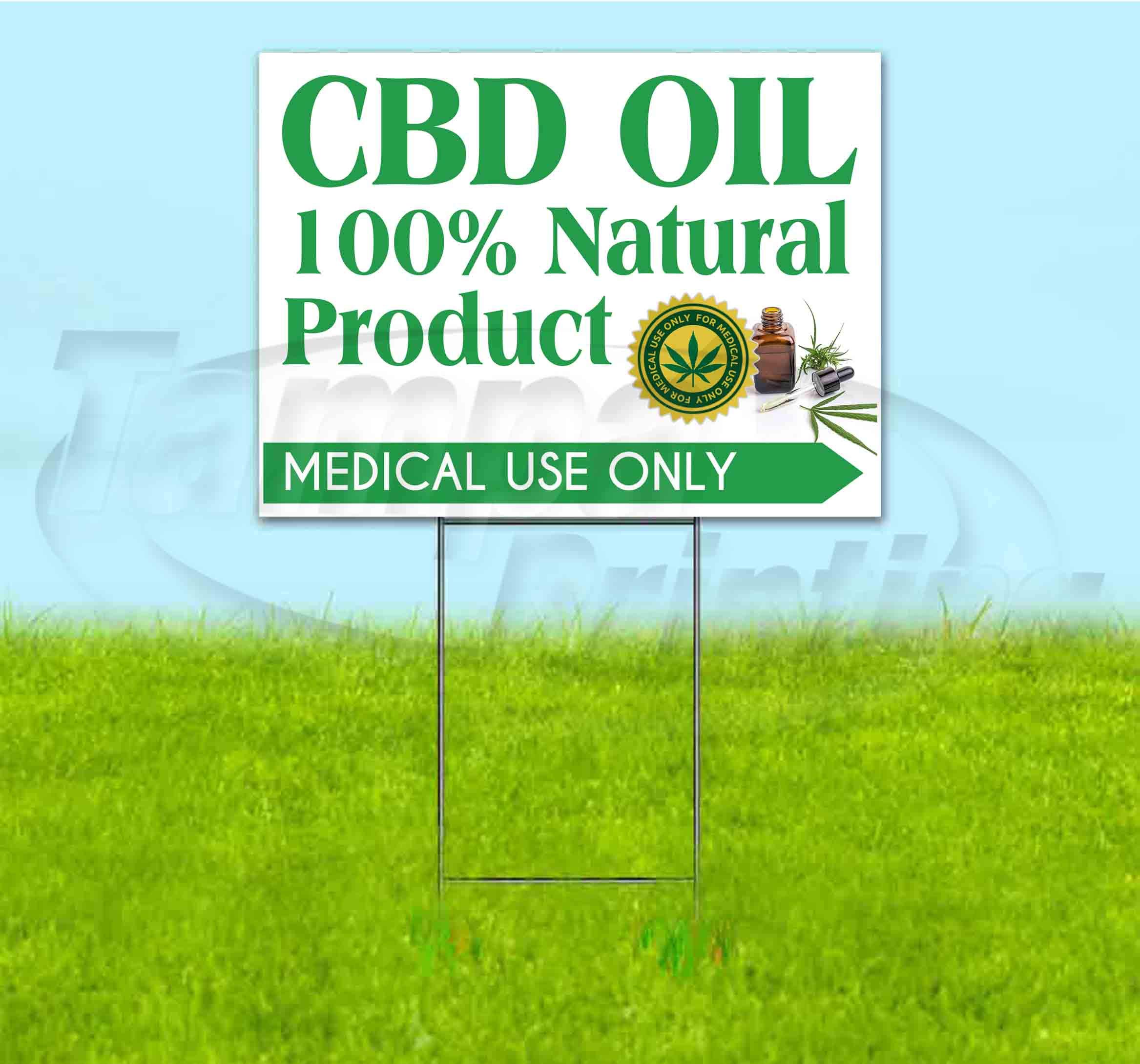 100% Natural CBD Oil Yard Sign (18