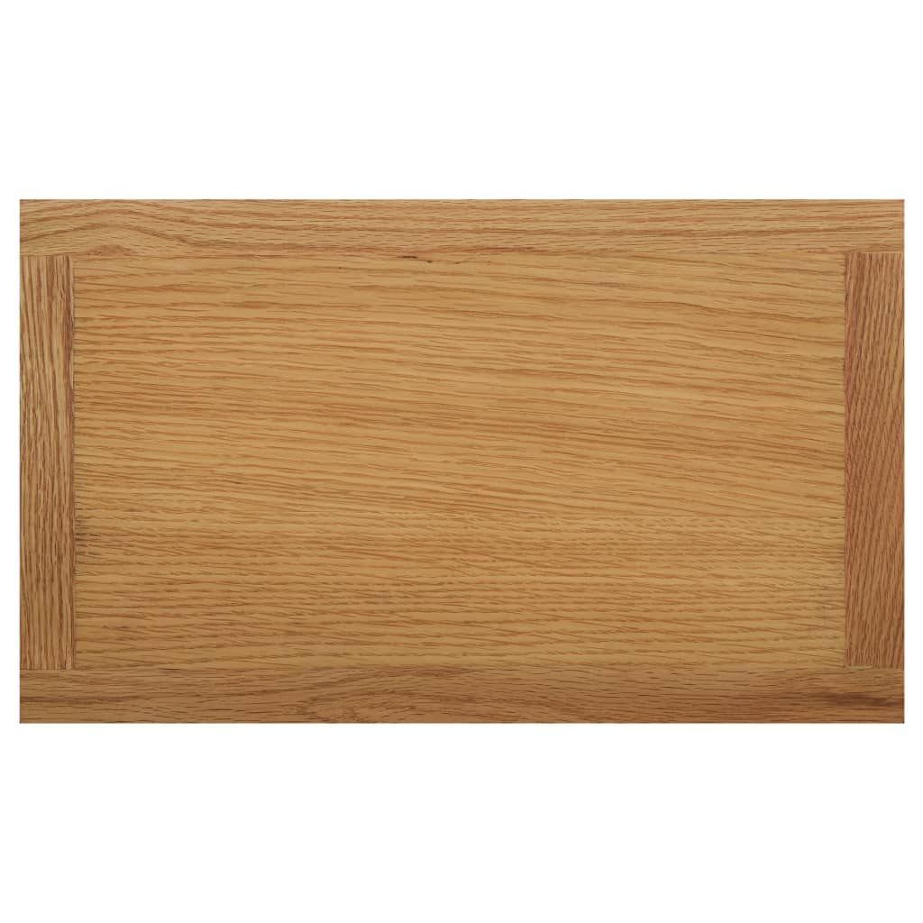 Solid Oak Wood Magazine Coffee Table - 17.7