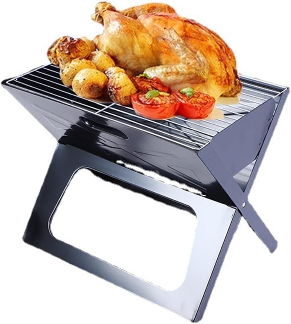 Portable Folding Gas Grill - Outdoor Charcoal BBQ Grill for Camping, Picnics & Backyard Cooking | Compact & Lightweight Design