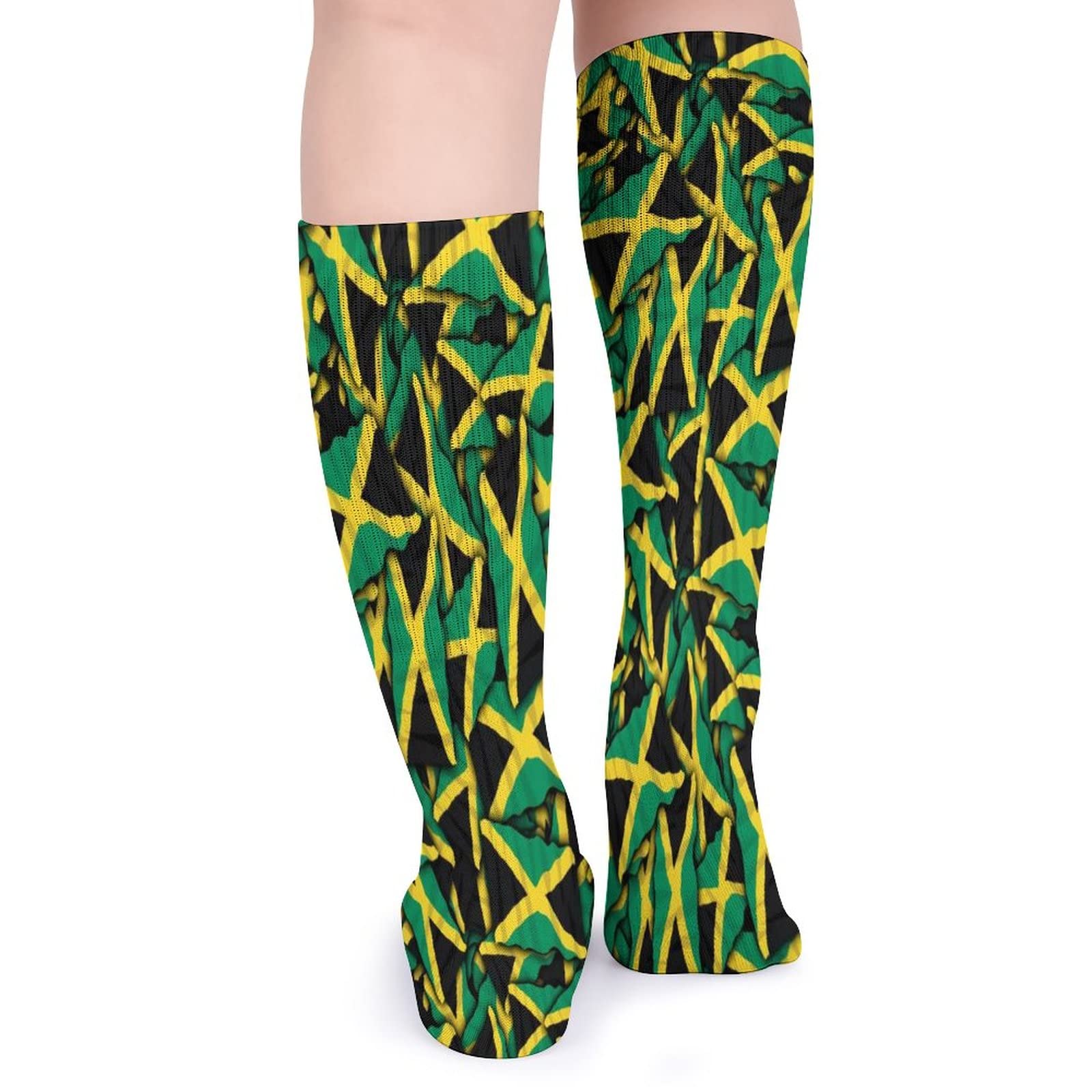 Jamaican Flag Casual Socks - 5 Pairs of Sweat-Wicking Breathable Sports Socks for Men & Women - Perfect for Running, Gym Workouts & Everyday Wear