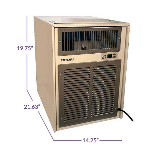 Breezaire WKL 3000 Premium Wine Cellar Cooling Unit - Energy Efficient Cooling System for Home Wine Cellars & Commercial Wine Storage