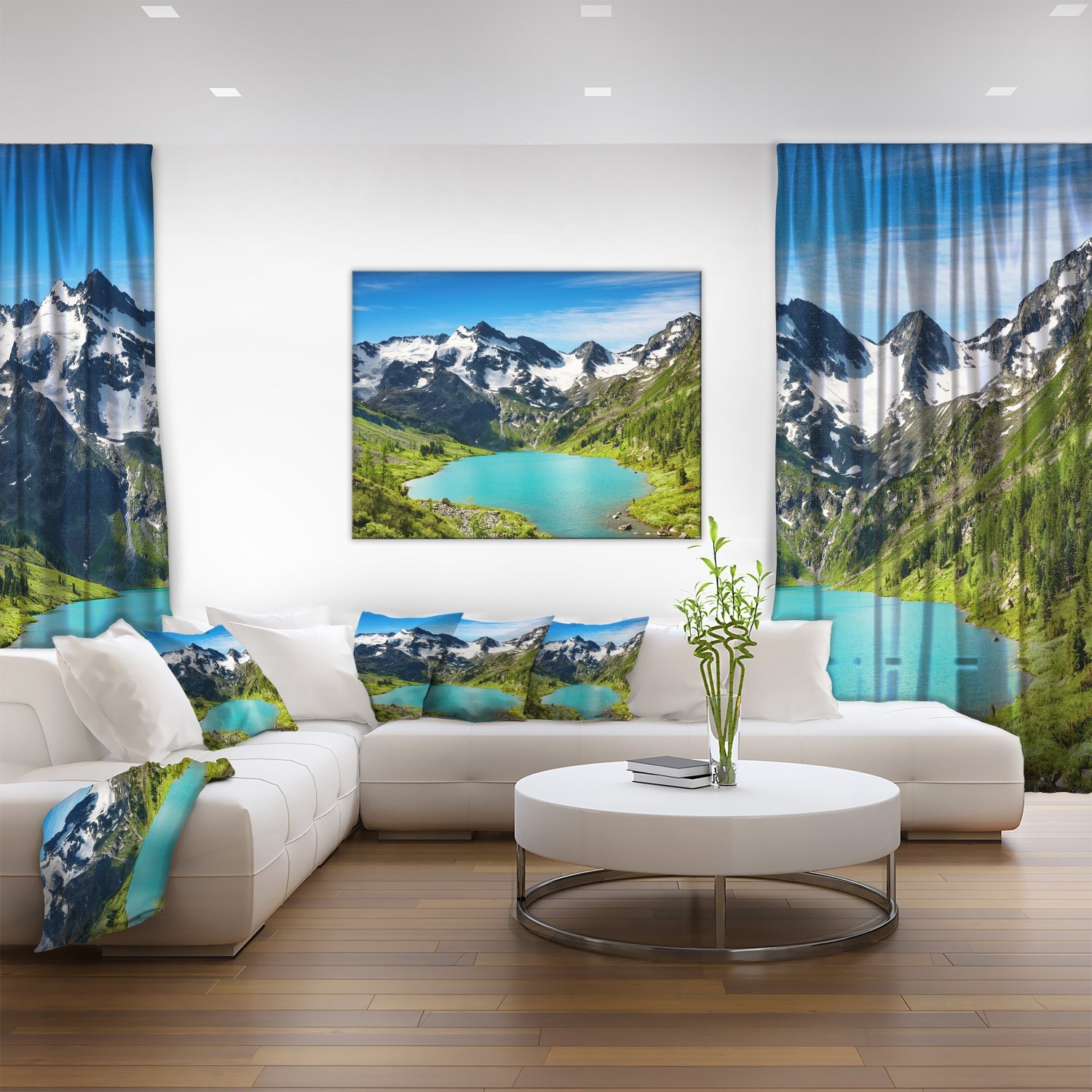 Stunning Mountain Lake Landscape Canvas Art Print - Nature Photography Wall Decor for Living Room, Bedroom & Office