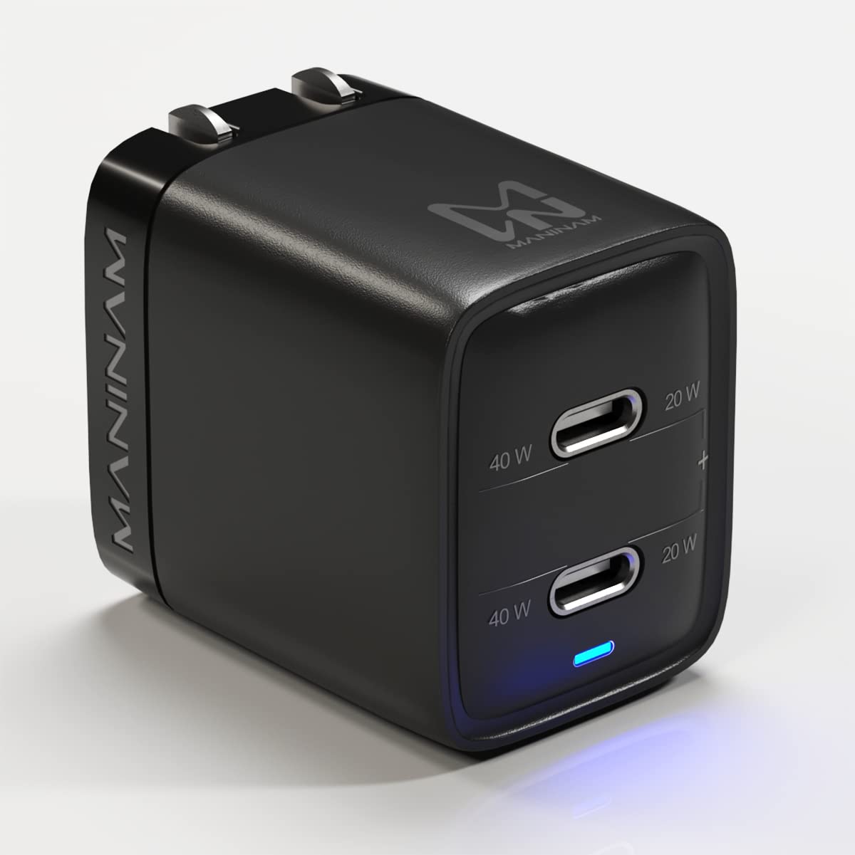 Fast Charging 40W GaN Dual USB C Wall Charger Block - Compact & Foldable Design for iPhone 14 Pro/Pro Max, MacBook Pro/Air, iPad, Samsung Galaxy S22/S21 - Super Fast PPS Charging Technology | Perfect for Travel, Office & Home Use